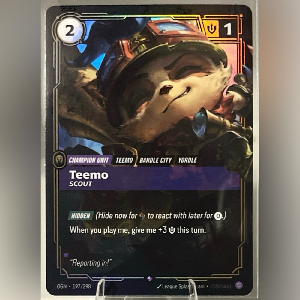 League Of Legends TCG: Origins (OGN) - TEEMO - SCOUT 197/298 NM